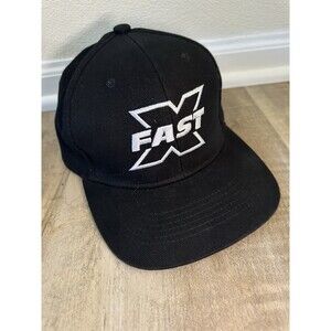 Men's X Fast Embroidered Logo Baseball Cap Hat Snapback Black